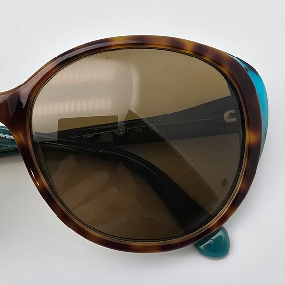 Kate Spade Finola Havana Teal Frame Polarized Dark Brown Lens Sunglasses w/ Case main image 12
